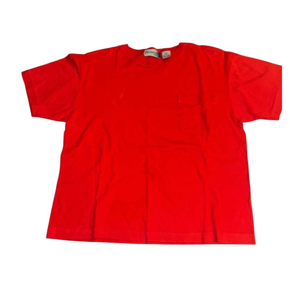 Diversity Sport Petite Red Cotton Short Sleeve Pocket T-Shirt M Single Stitch